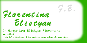 florentina blistyan business card